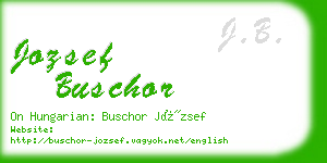 jozsef buschor business card